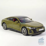 Olive green 1:36 scale diecast sports car model with detailed front grille and lights