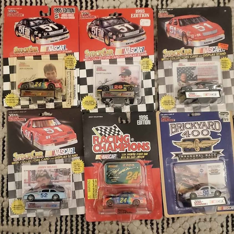 NASCAR diecast stock car set, 1/64, in retail packages