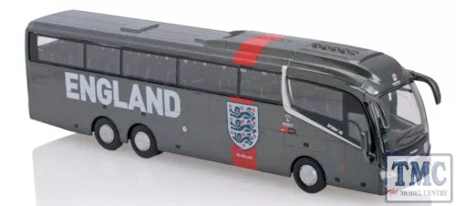 Grey diecast OO gauge coach model with ENGLAND lettering and team crest