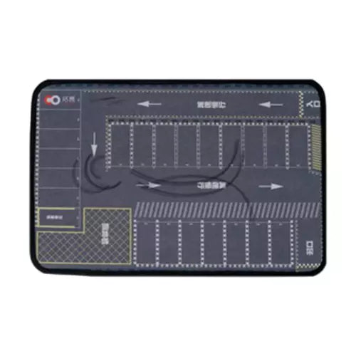 Diecast car parking lot garage base with lane markings and ramp cutouts