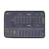 Diecast car parking lot garage base with lane markings and ramp cutouts