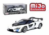 MOTORMAX WHITE w/BLACK MCLAREN SENNA 1/24 DIECAST MODEL CAR 79355WHT Parts