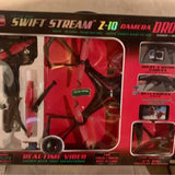 Swift Stream Z-10 drone retail box, red packaging with product photos and accessories