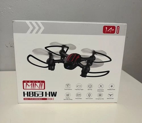Mini H863 HW high-performance drone box with printed quadcopter and age 14+ mark
