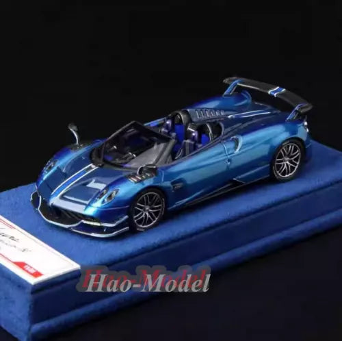 BBR 1/43 diecast roadster model car, blue with open top and detailed wheels