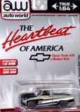 Auto World Exclusive 1983 Chevy Silverado Truck 1/2496 Heartbeat 1/64 Diecast Toy