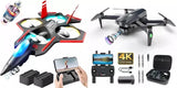 RC drone kit with camera, gray quadcopter drone and controller with accessories