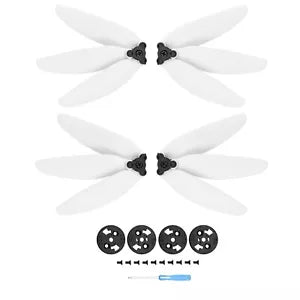 Drone propeller accessory set with quick-release 3-blade propellers and screws