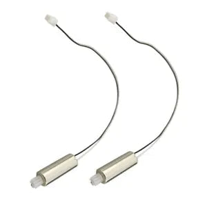 RC drone motor set: two wired cylindrical motors with white connectors