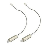 RC drone motor set: two wired cylindrical motors with white connectors