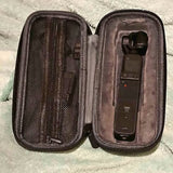 DJI Pocket 2 Plus case with foam insert holding Pocket 2 Plus camera