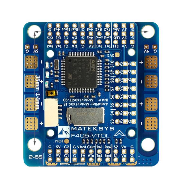 MATEK F405-VTOL Flight Controller Baro OSD MicroSD Card Blackbox 2-6S LiPo ArduPilot INAV for RC Multirotor Fixed-Wing Airplane Drone