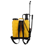20L agricultural pesticide sprayer backpack with yellow tank, straps, and spray wand