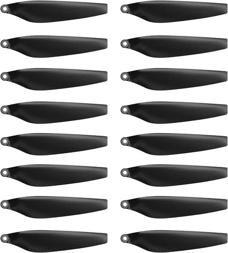 Drone propeller blades with mounting hub, dark gray, multiple pieces shown