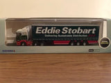 Oxford diecast Scania curtainside truck model with Eddie Stobart trailer