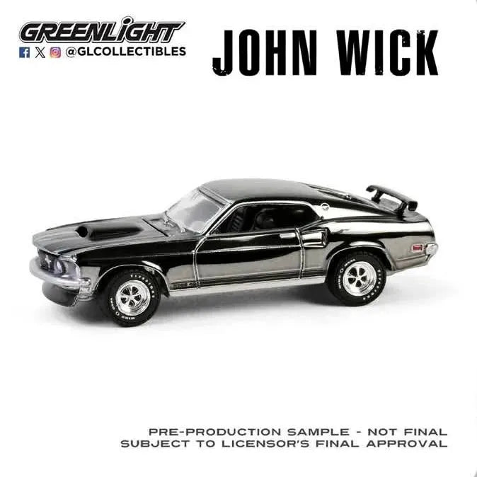 Silver chrome diecast muscle car with black side stripe and chrome wheels