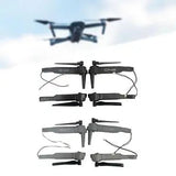 Quadcopter motor arm set with front and rear assemblies, black drone frame parts