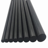 Solid carbon fiber rods, dark gray round ends