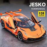 1:24 Koenigsegg Jesko Supercar Alloy Model Car Toy Diecasts Metal Casting Sound Parts