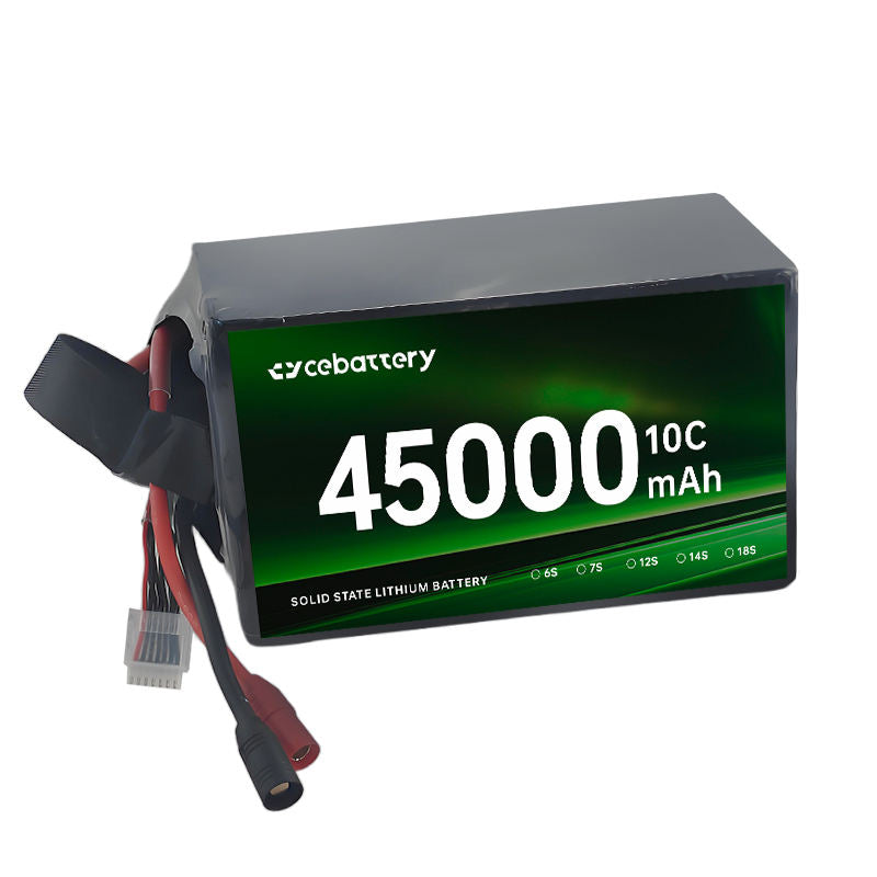 High Density 45000mah 6s23.7V 12s47.4v 18s71.1V HV Solid State Battery UAV Drone VTOL UAV Lipo Battery Drone