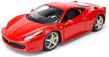 Ferrari 458 Italia Red Diecast Model Car Toy 1:24 Scale Collectible Bburago Parts