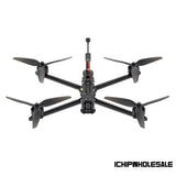FPV racing quadcopter drone with four propellers and central flight controller