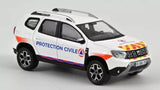 White diecast rescue SUV model with Civil Protection markings and roof light bar
