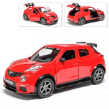 Nissan Juke-R 2.0 Metal Diecast Car Scale, Collectible Toy Cars, Model Red, 1/36 Toy