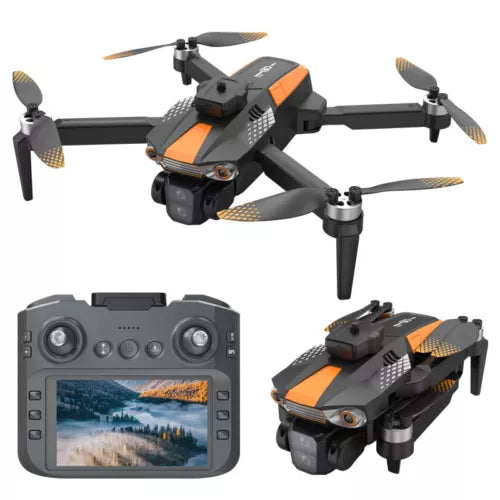 RC drone with HD camera, obstacle avoidance, and remote controller with screen