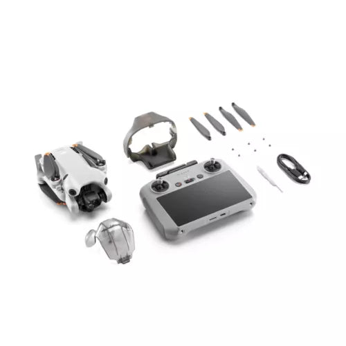 Camera drone with remote controller, propellers, and cables kit