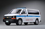 1:64 Chicago Police Express 3500 Van Sports Model Diecast Metal Car Box Toy