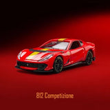 Bburago 1:64 Red Ferrari 812 Competizione Sports Model Diecast Metal Car Toy