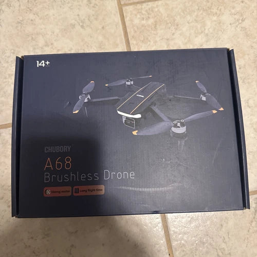 Foldable brushless quadcopter drone box with camera illustration