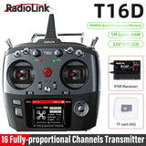 RadioLink T16D 16 Channels Transmitter with R16F Receiver for RC Car Boat Drone Drone