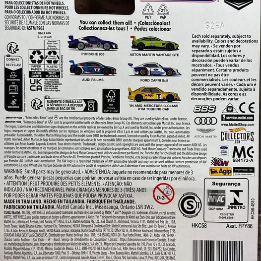 Ford Capri Gr.5 1:64 die-cast car in Hot Wheels blister package