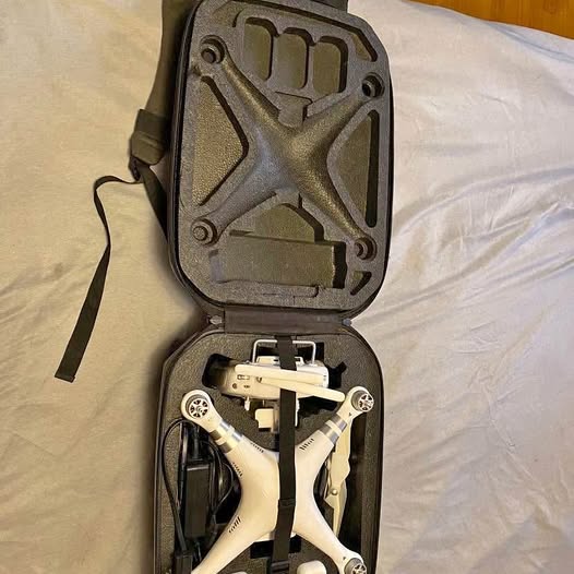 DJI Phantom 3 Advanced drone in open hard carrying case