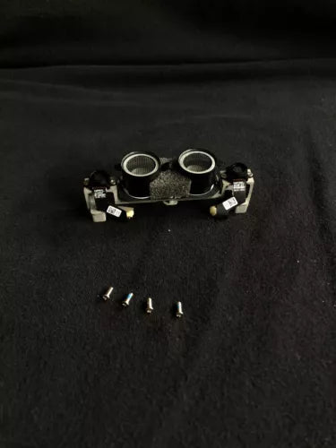 Ultrasonic sensor module with two round sensors and wiring connectors
