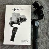 DJI RS 3 Mini gimbal stabilizer with carry box and mounted camera bracket