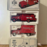 Phillips 66 red diecast truck set in two boxes with molded foam inserts