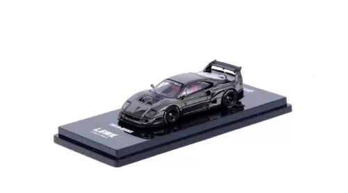 1:64 scale diecast model car in chrome black with opening windows