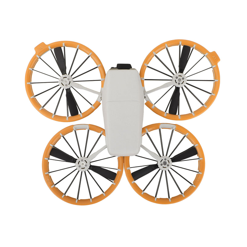 Drone collision protection bumper frame with stand, orange ring arms and central pad