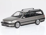 Grey metallic diecast station wagon model car with front-left and side windows visible