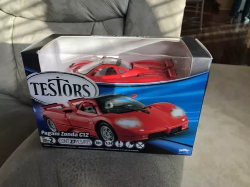 TESTORS Pagani Zonda C12 1/24 diecast metal kit box with red car parts