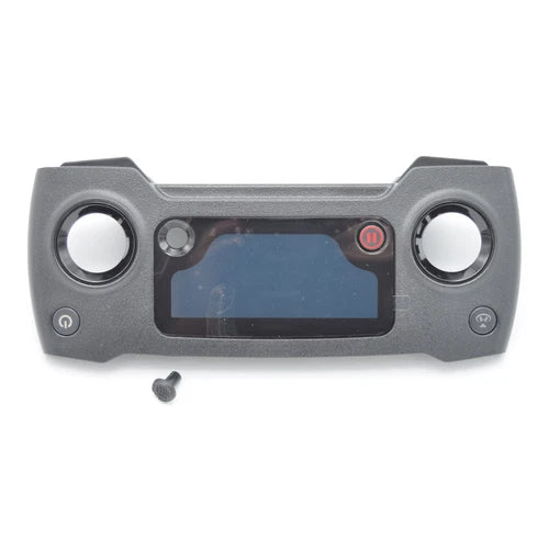 Dark gray remote controller top cover with thumb grips and display window
