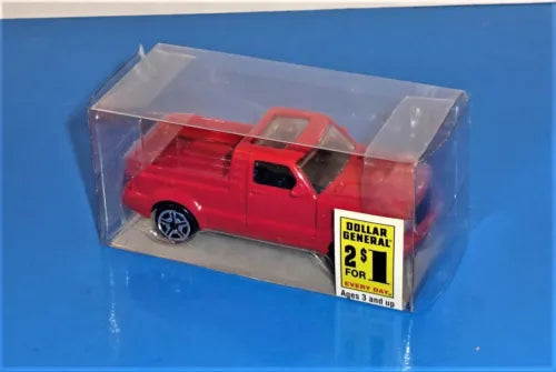 Motor Max 1/64 red pickup truck diecast in clear plastic display box