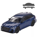 MINI GT AUDI ABT RS6-R 1/64 DIECAST MODEL CAR NAVARRA BLUE METALLIC MGT00574 Parts