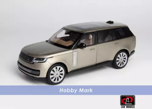 1/18 scale Land Rover Range Rover SV diecast model with beige body and black roof