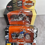 1:18 Harley-Davidson diecast motorcycle replica toy in retail box