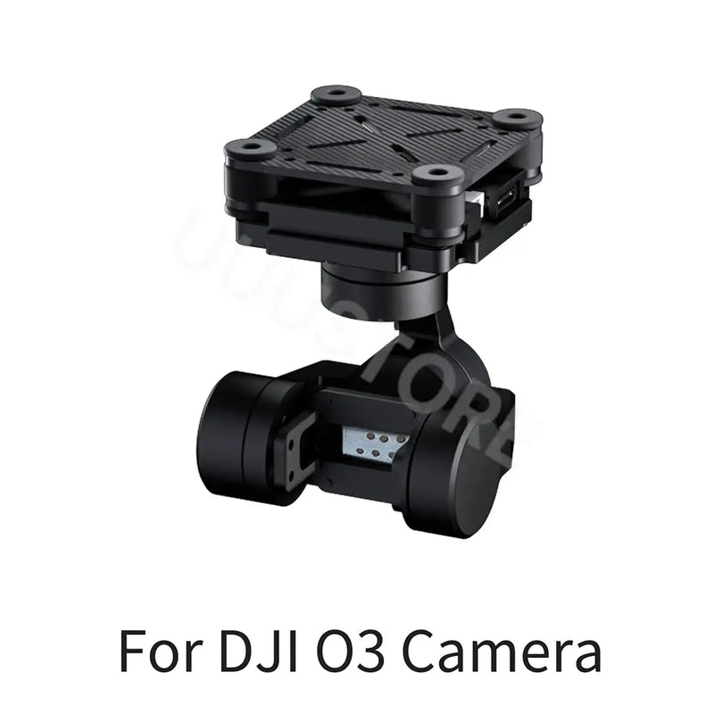 FPV drone gimbal mount support with black camera housing, for DJI O3