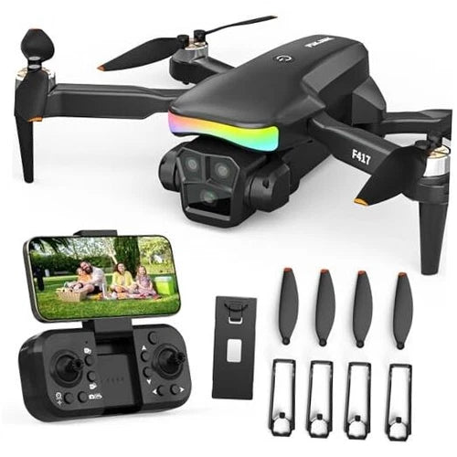 F417 Drone with Camera 1080P for Beginners and Adults,RGB LED Light Drone